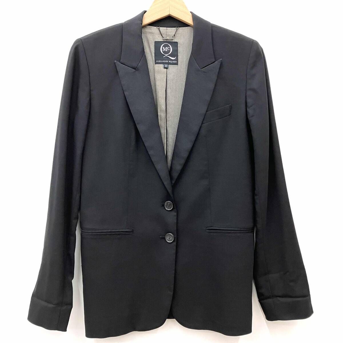 Alexander McQueen アレキサンダーマックイーン 2 Bテーラードジャケット ブラック サイズ38