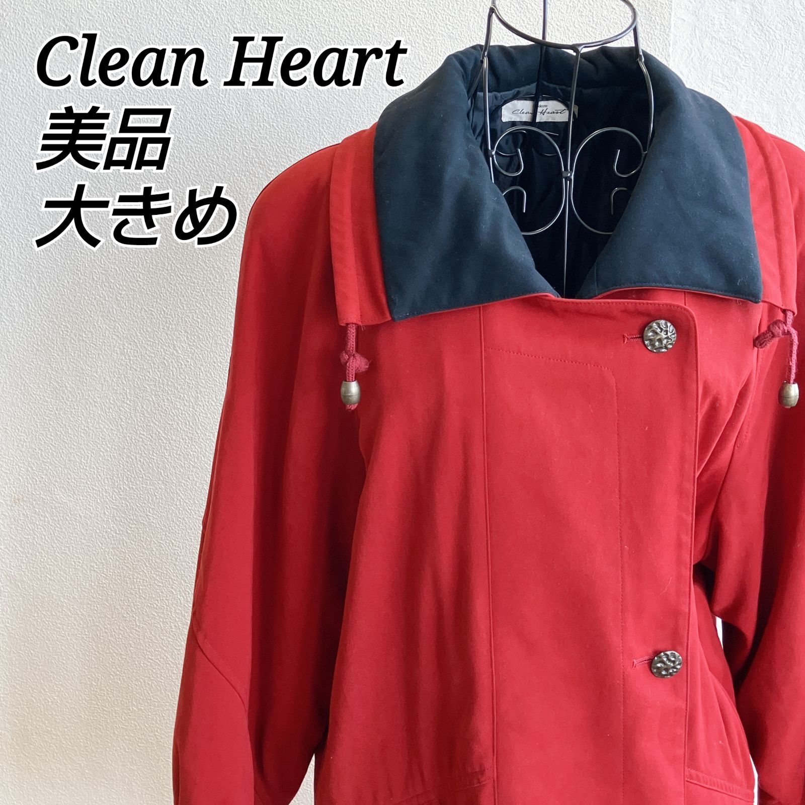 クリーンハート Clean Heart キルティング ジャケット モッズコート アウター ロング丈 中綿 起毛 ハイネック ダブルボタン 裏地 特殊ボタン 装飾ボタン 金ボタン made in Japan レトロ クラシカル 防寒