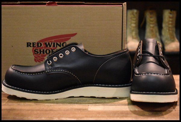 9D 24年 レッドウィング 8090 オックスフォード 黒 ブラックプレーリー モックトゥ ローカット ブーツ redwing HOPESMORE GP197