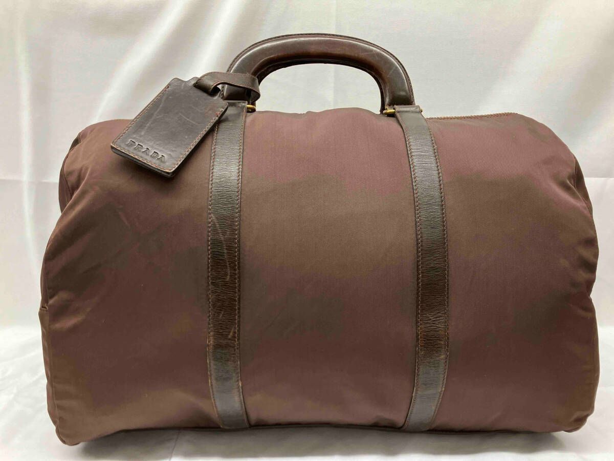 PRADA プラダ ボストンバッグ 旅行バッグ ハンドバッグ ブラウン系 ナイロン 工場番号 40