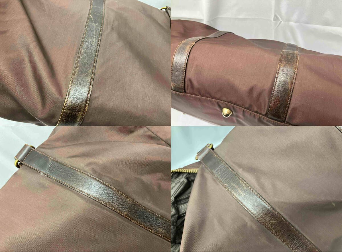 PRADA プラダ ボストンバッグ 旅行バッグ ハンドバッグ ブラウン系 ナイロン 工場番号 40 DECORATOM_COM_BR