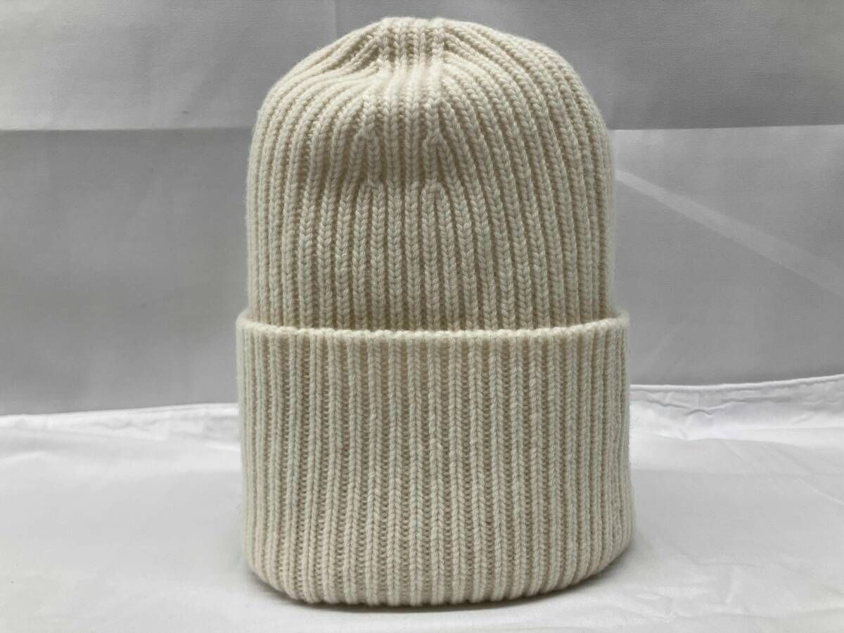 LOUIS VUITTON ルイヴィトン ニット帽 帽子 ホワイト系 ウール トリミング ポリエステル