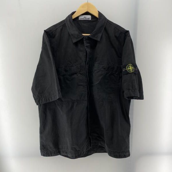 STONE ISLAND Cotton Canvas Shirt K1S151200029S00WN ブラック size XL ストーンアイランド 24