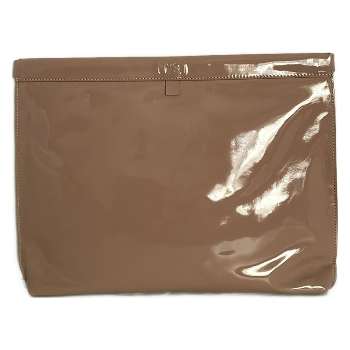 N゜21 ヌメロ ヴェントゥーノ クラッチバッグ - ピンクベージュ レザー