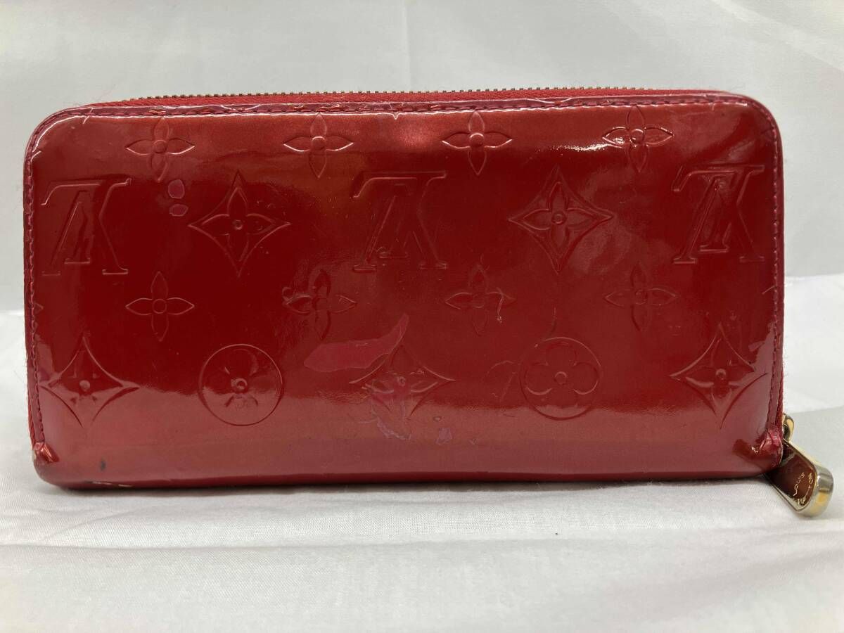 LOUIS VUITTON ルイヴィトン ヴェルニ 長財布 ラウンドファスナー 財布 レッド CA1089
