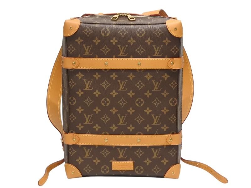 LOUIS VUITTON ルイヴィトン モノグラム ソフトトランク バックパックPM M44752 ブラウン ゴールド金具 4b008260