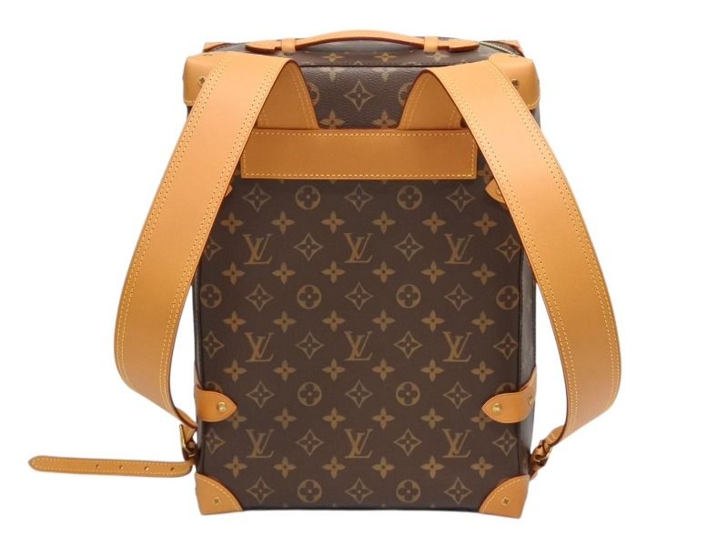 LOUIS VUITTON ルイヴィトン モノグラム ソフトトランク バックパックPM M44752 ブラウン ゴールド金具 4b008260