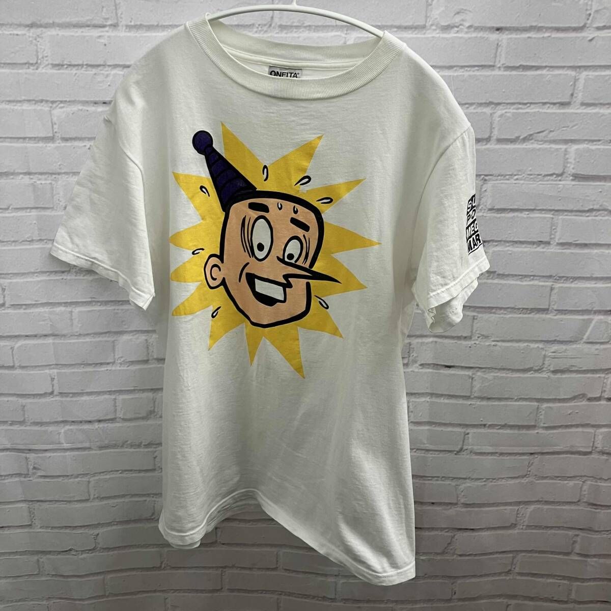 SUB POP サブポップ 半袖Tシャツ MEGA MART PUNKY TEE ONEITAボディ 古着 表記サイズM ホワイト