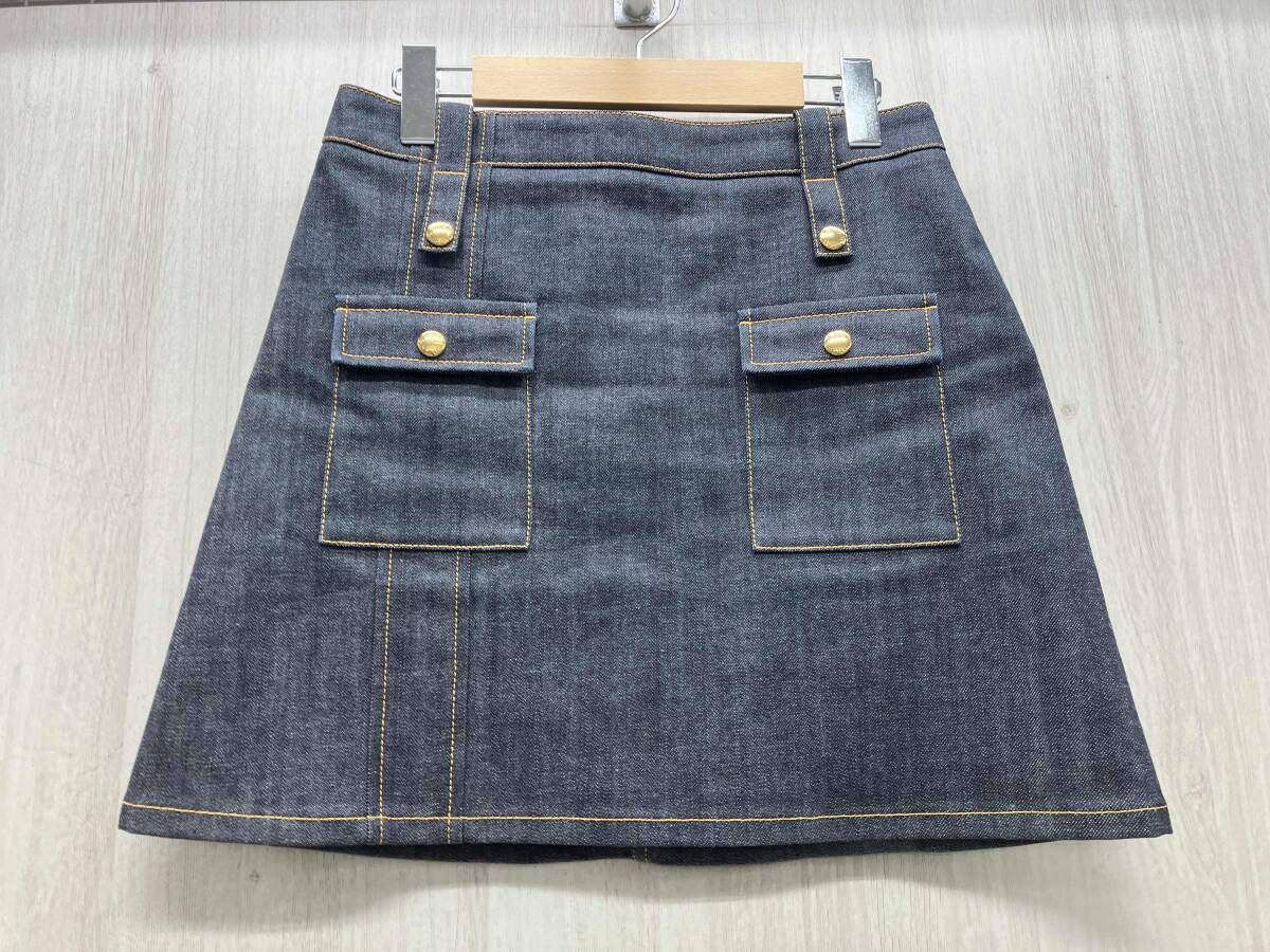 LOUIS VUITTON デニムスカート 表記サイズ36 ブルー