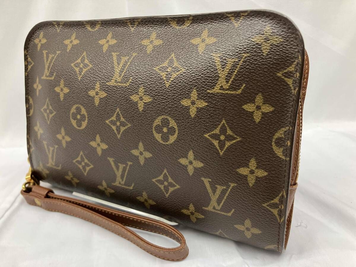 LOUIS VUITTON ルイヴィトン オルセー モノグラム クラッチバッグ セカンドバッグ バッグ レザー ブラウン AR0033