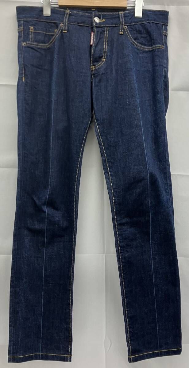 DSQUARED2 ディースクエアード ストレートパンツ サイズ48 インディゴブルー デニム ジーンズ