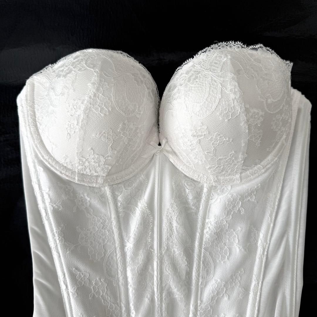 THE D ロングラインブラ エレガントD75 ブライダルインナー ビスチェ ブラ ビスチェ ザディ クラウディア ウェディング 下着 補正 ホワイト 白 結婚式 挙式 花嫁 衣装 持込 コルセット フォト 披露宴 前撮 スレンダー プリンセス
