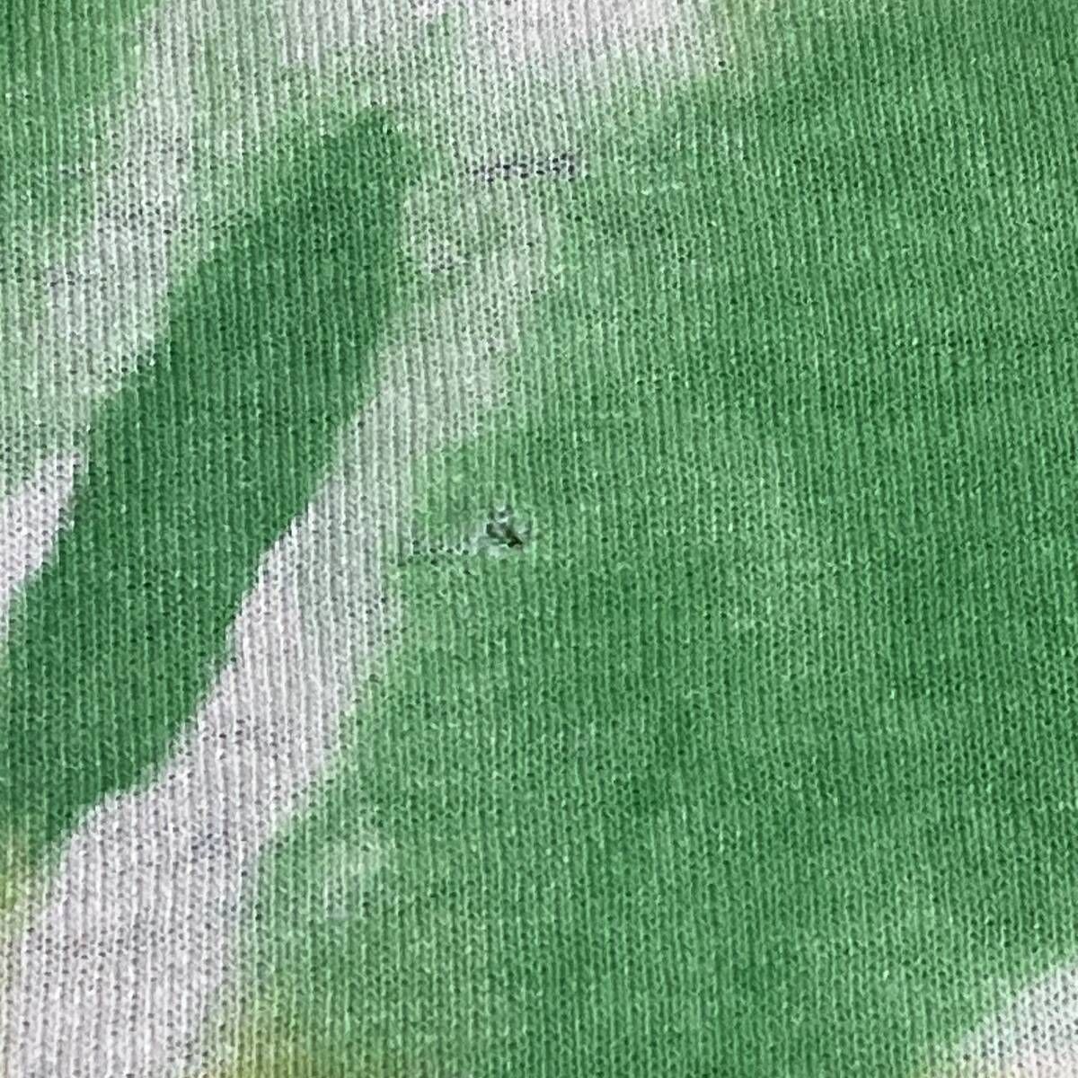 BOB MARLEY ボブマーリー 半袖Tシャツ 80s 90s Hanes タイダイ 総柄 古着 サイズL レッド マルチ KOOLFOOD_TN