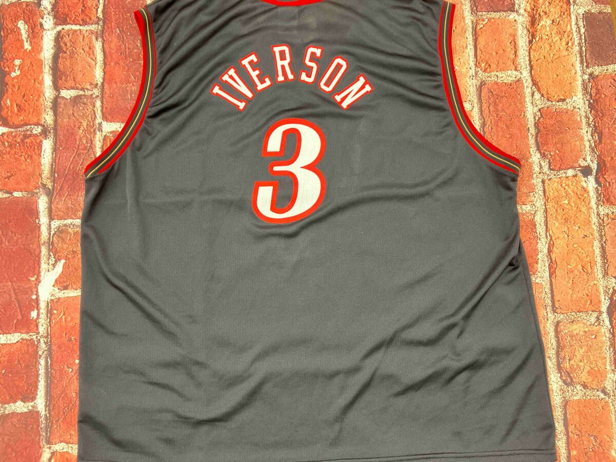 champion チャンピオン シクサーズ バスケットボール ユニフォーム アレン アイバーソン XLサイズ