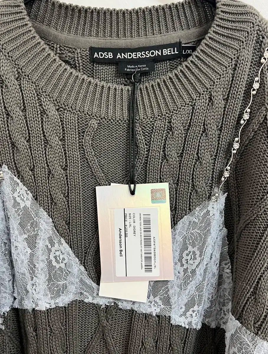 アンダースンベル レース ランジェリー ボーイフレンドフィット ニット