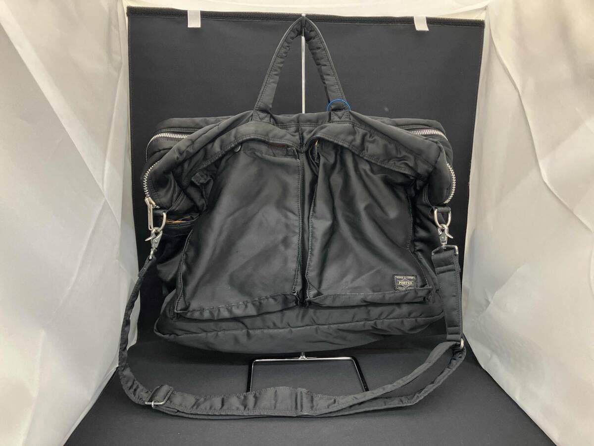 PORTER ポーター タンカー ビジネスバッグ ショルダーバッグ 2way 黒 ブラック ナイロン メンズ 吉田カバン 破れ有り