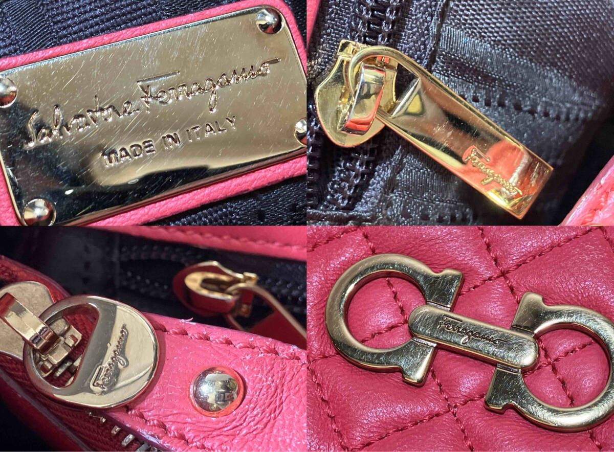 ダブルガンチーニキルティングマトラッセ サーモンピンク