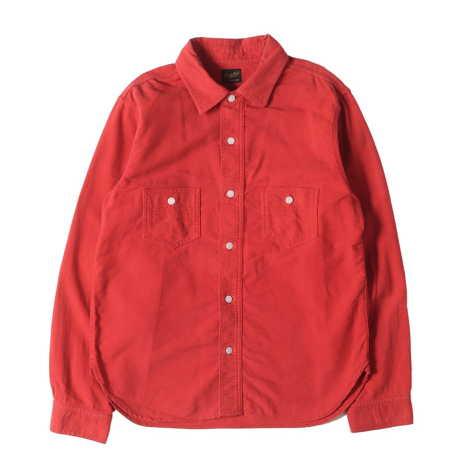 テンダーロイン　T-WOOL SHIRT XS レッド TENDERLOIN テンダーロイン シャツ サイズ:XS チンスト付き シャモア