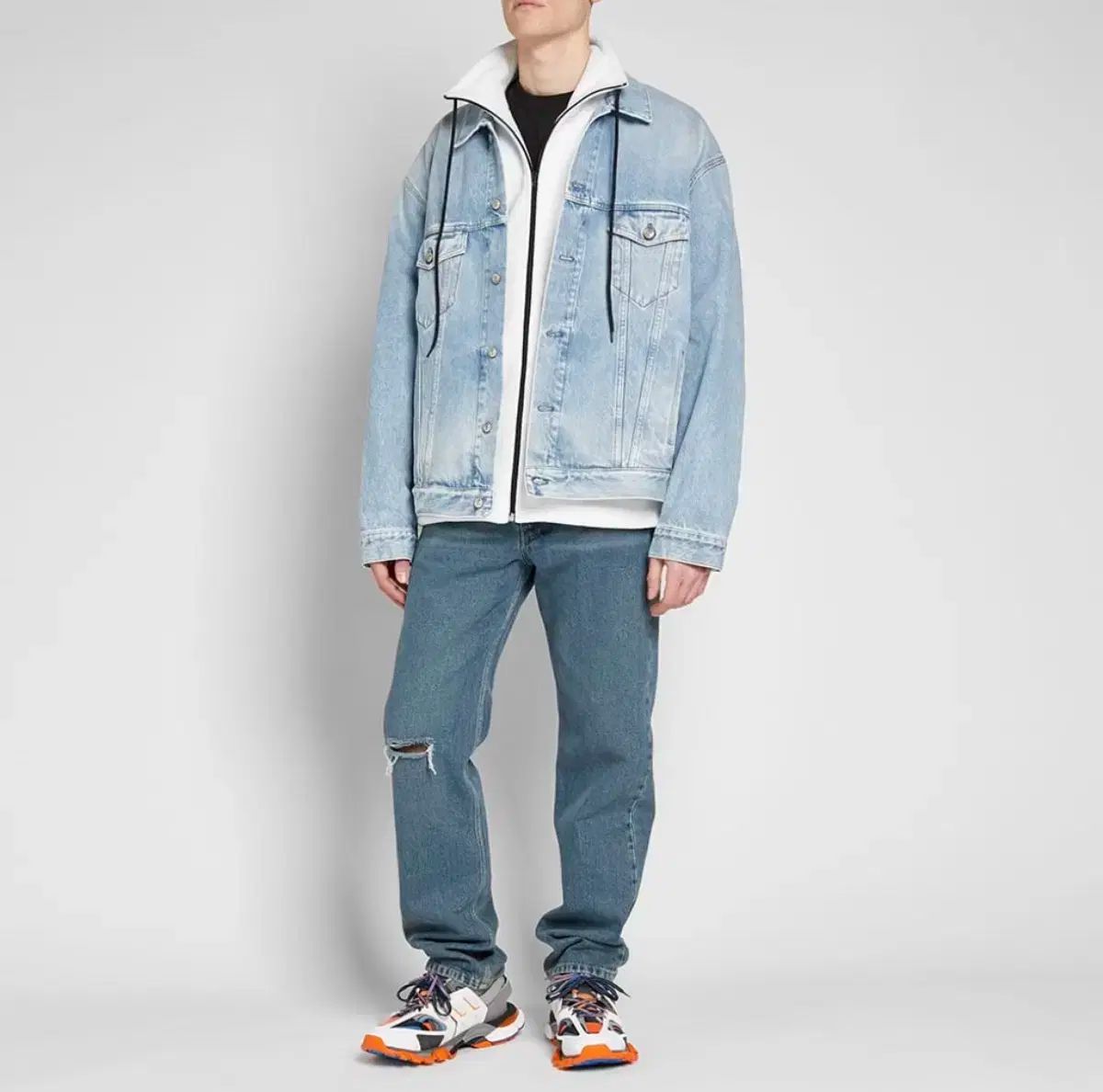 48) バレンシアガ レインボー デニム ジャケット - メルカリ