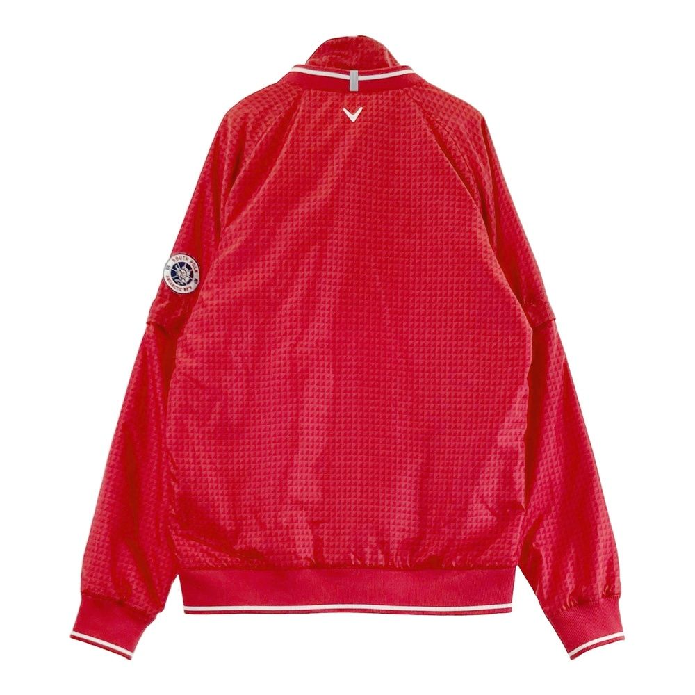 サイズ L CALLAWAY キャロウェイ ネック付 2WAY 中綿ブルゾン 総柄 レッド系 240101404245 ゴルフウェア メンズ ストスト