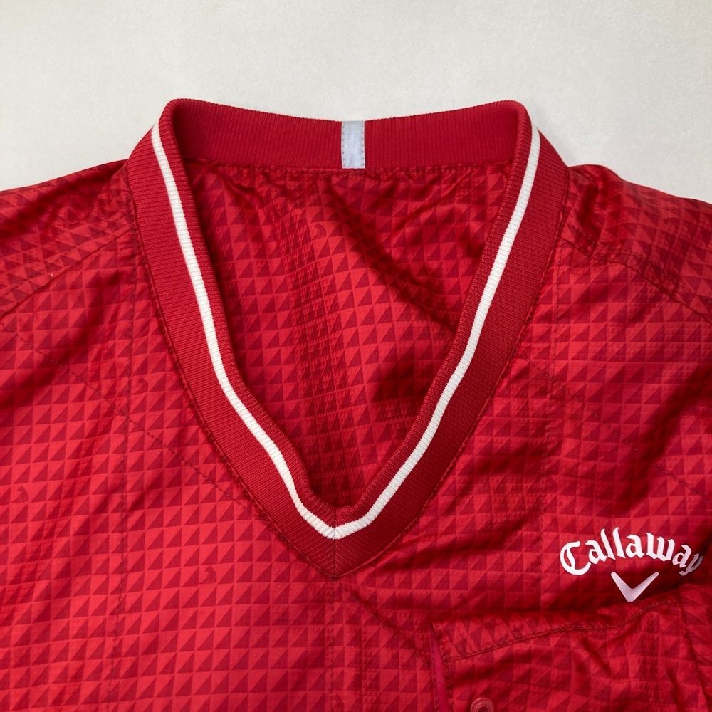 サイズ L CALLAWAY キャロウェイ ネック付 2WAY 中綿ブルゾン 総柄 レッド系 240101404245 ゴルフウェア メンズ ストスト LLC-HASEGAWATOSO_COM