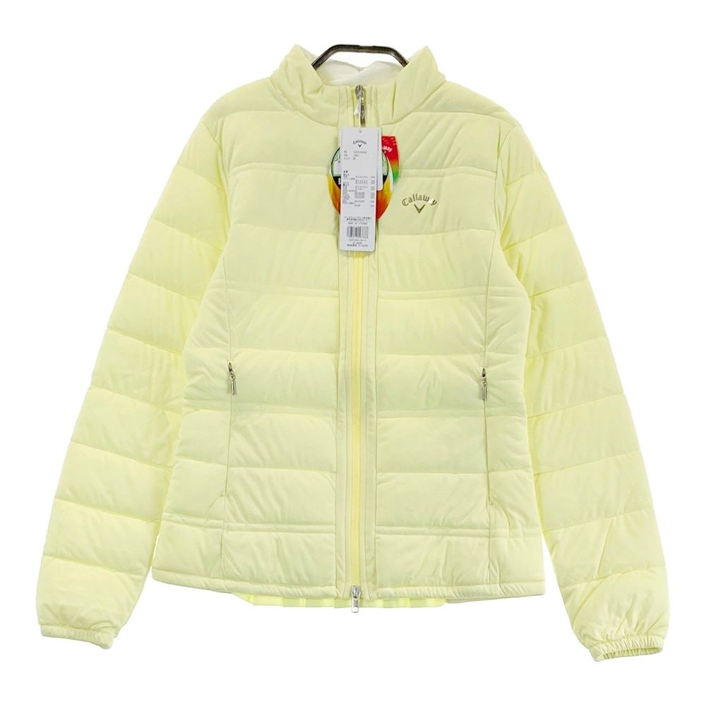 サイズ M CALLAWAY キャロウェイ 中綿ジャケット フリル切替 イエロー系 240101410630 ゴルフウェア レディース ストスト