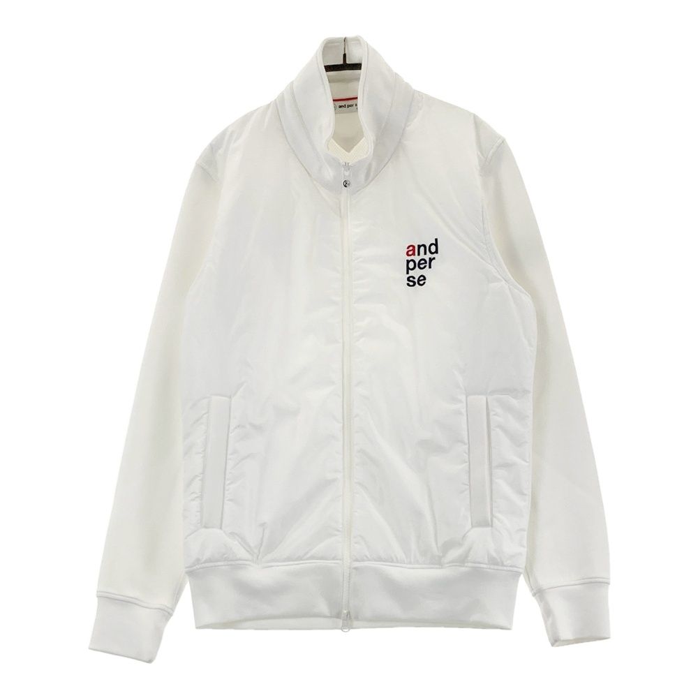 サイズ M AND PER SE アンパスィ 中綿切替 ジップジャケット ホワイト系 240101461523 ゴルフウェア メンズ ストスト