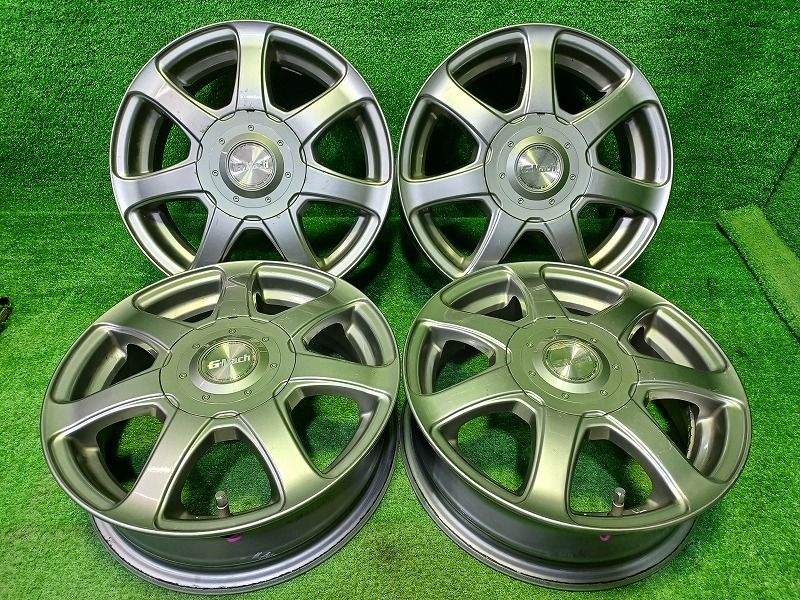 G MACH 軽自動車 ホイール アルミ ガンメタ 14インチ 4 5 J 4穴 4本 100 43