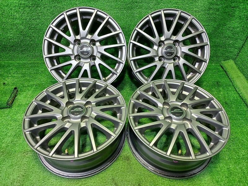 シュナイダー MID ﾉｰﾄ ｽｲﾌﾄ ホイール アルミ ガンメタ 14インチ 5 J 4穴 4本 100 38