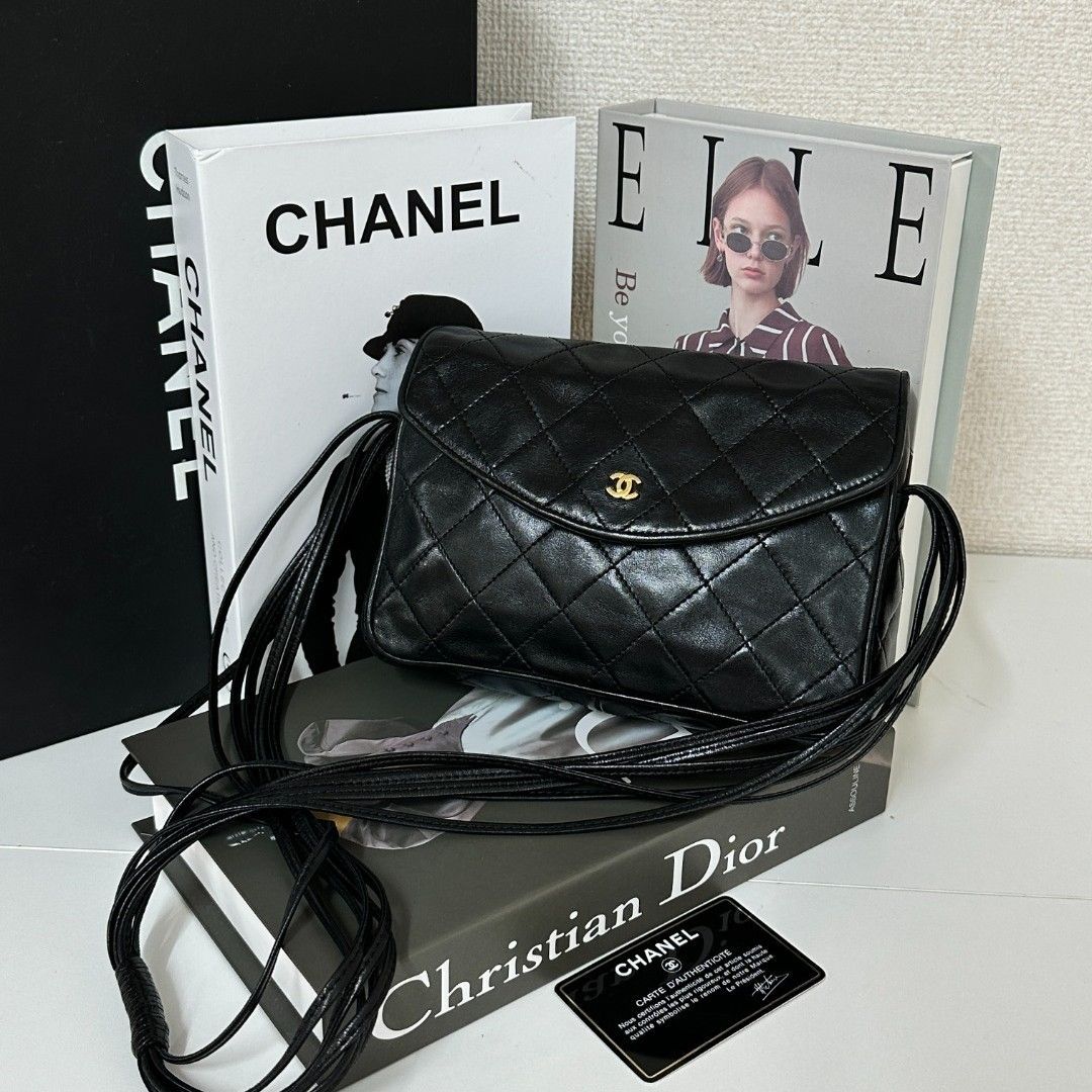 CHANEL シャネル マトラッセ ラムスキン ブラック ショルダーバッグ