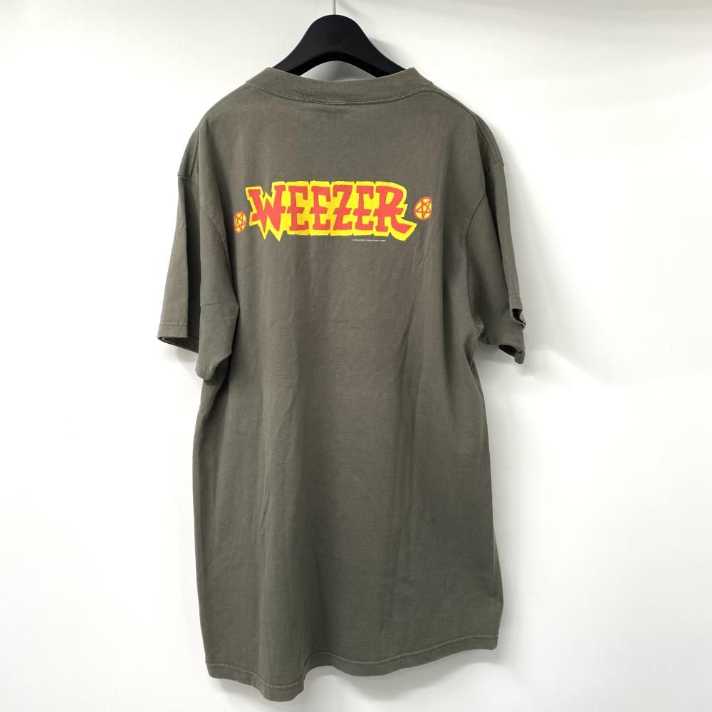90s WEEZER 97 RIVERS Tシャツ サイズL カーキ GIANTボディ ウィーザー 17