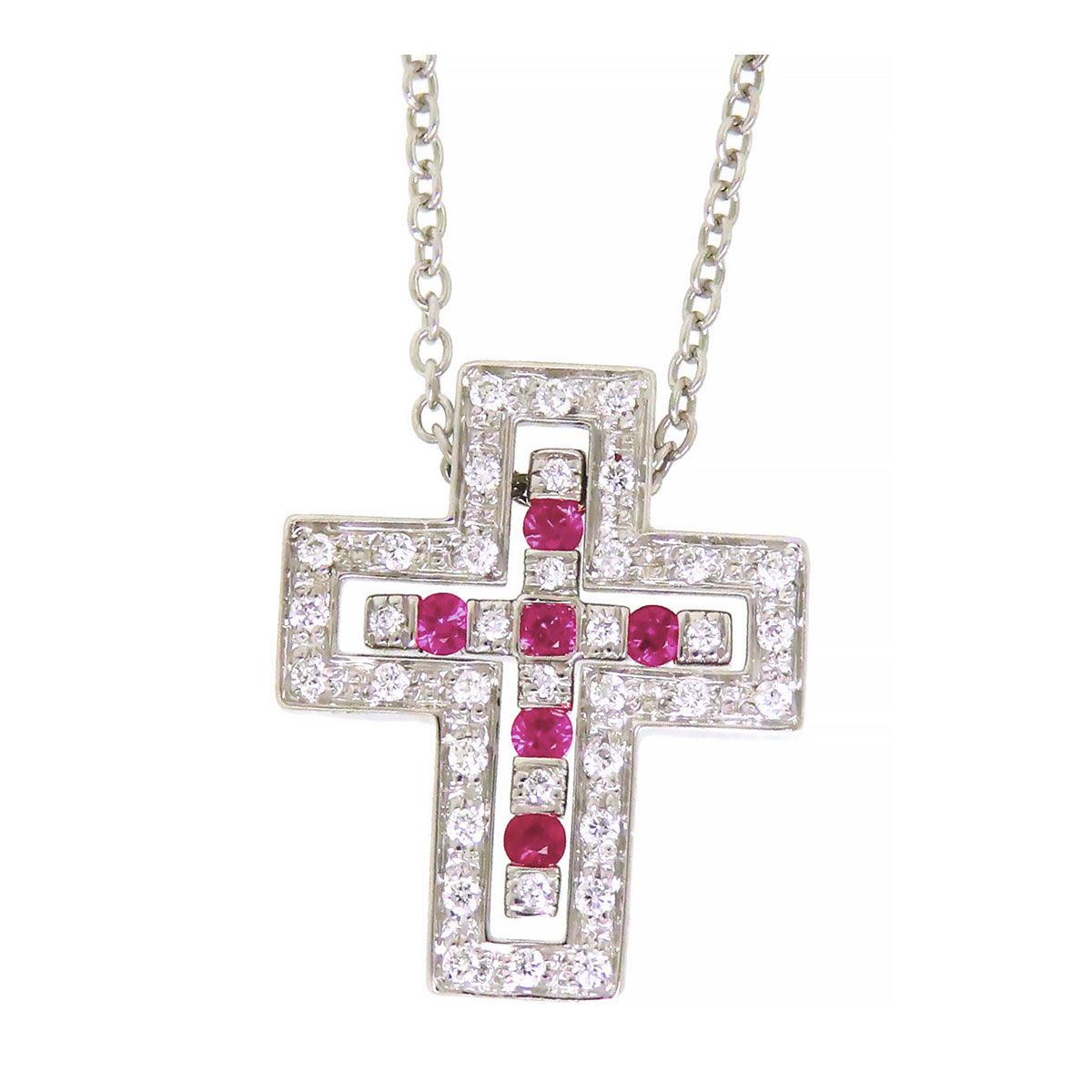 ダミアーニ ベルエポック ダイヤモンド ルビー ネックレス XXS 73392072 20083510 750 K18WG ユニセックス Damiani ジュエリー