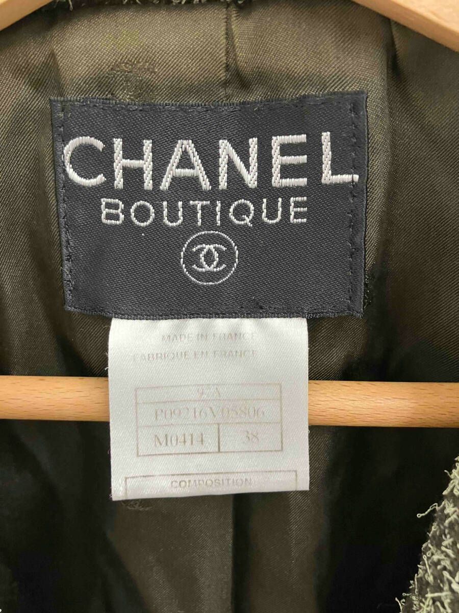 CHANEL シャネル ショート丈ウールジャケット アンゴラ モヘア混 衣料 GULLKHAN_COM