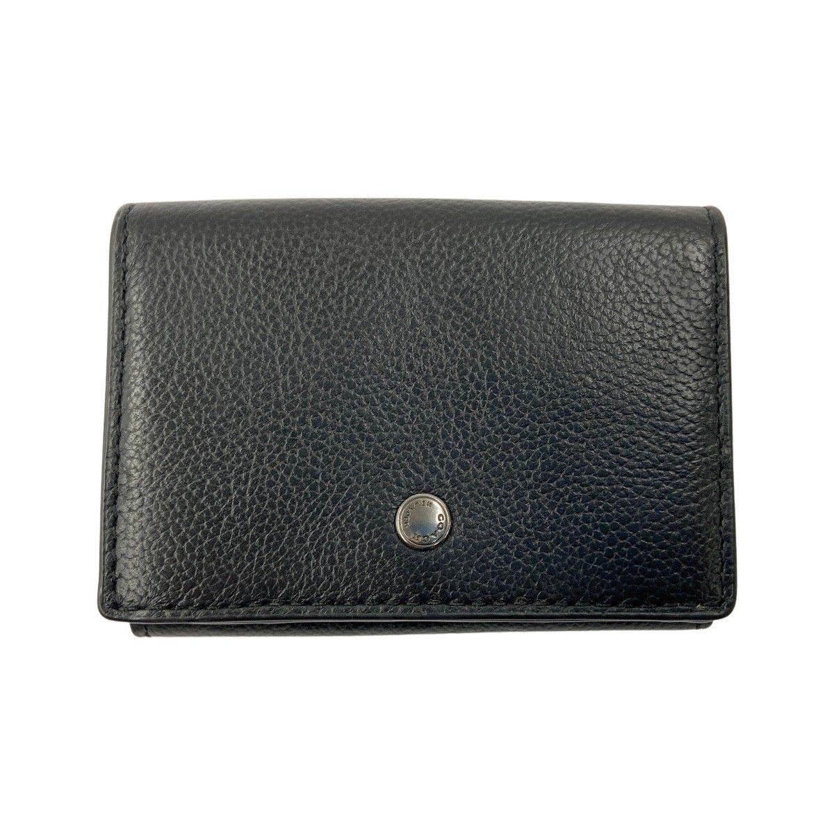 〇〇COACH コーチ トライフォールド オリガミ コイン ウォレット 三つ折り財布 C4439 ブラック