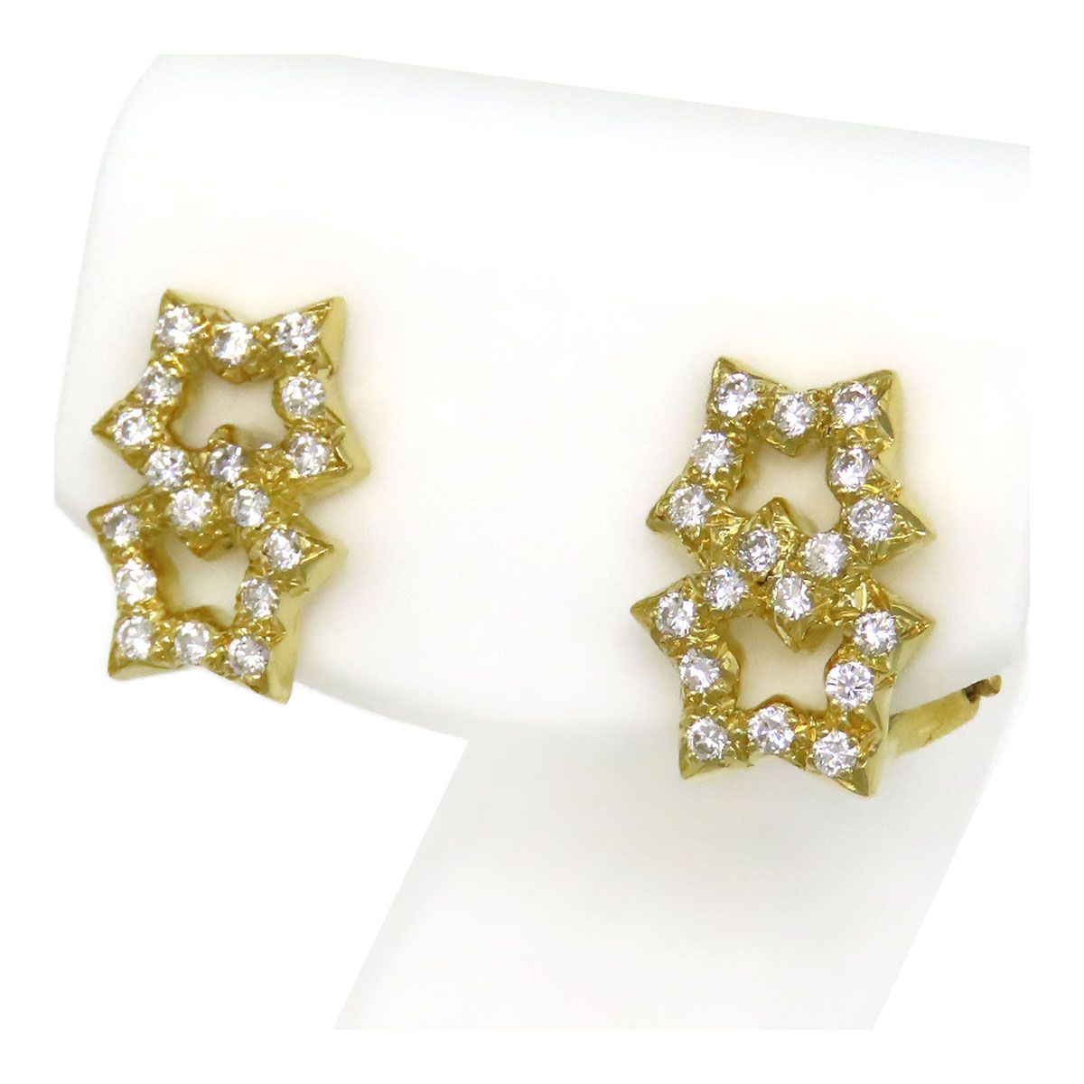 ティファニー ダブルスター ダイヤモンド イヤリング 750 K18YG レディース TIFFANY-Co. ジュエリー