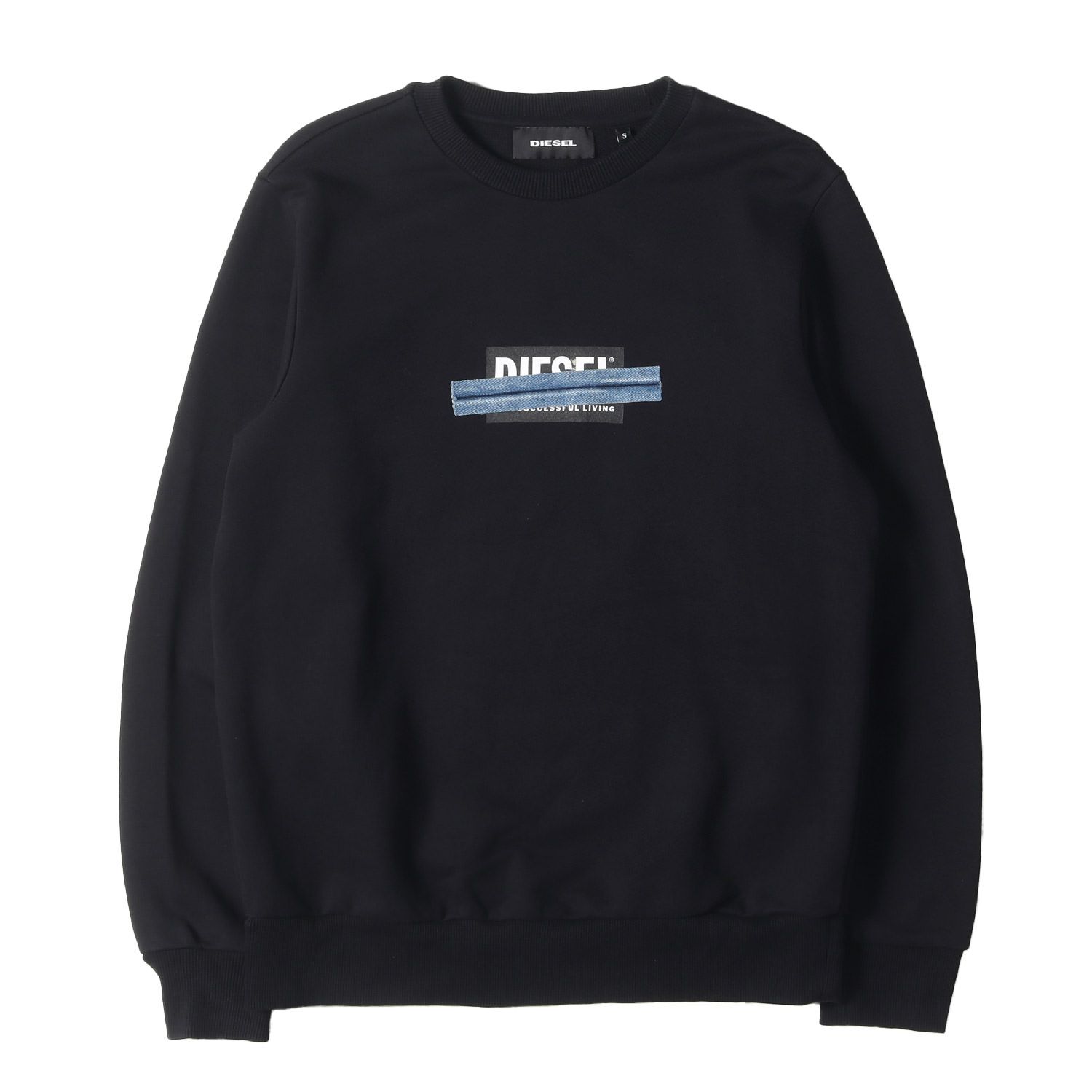 DIESEL ディーゼル スウェット サイズ:S デニムパッチ クルーネック 