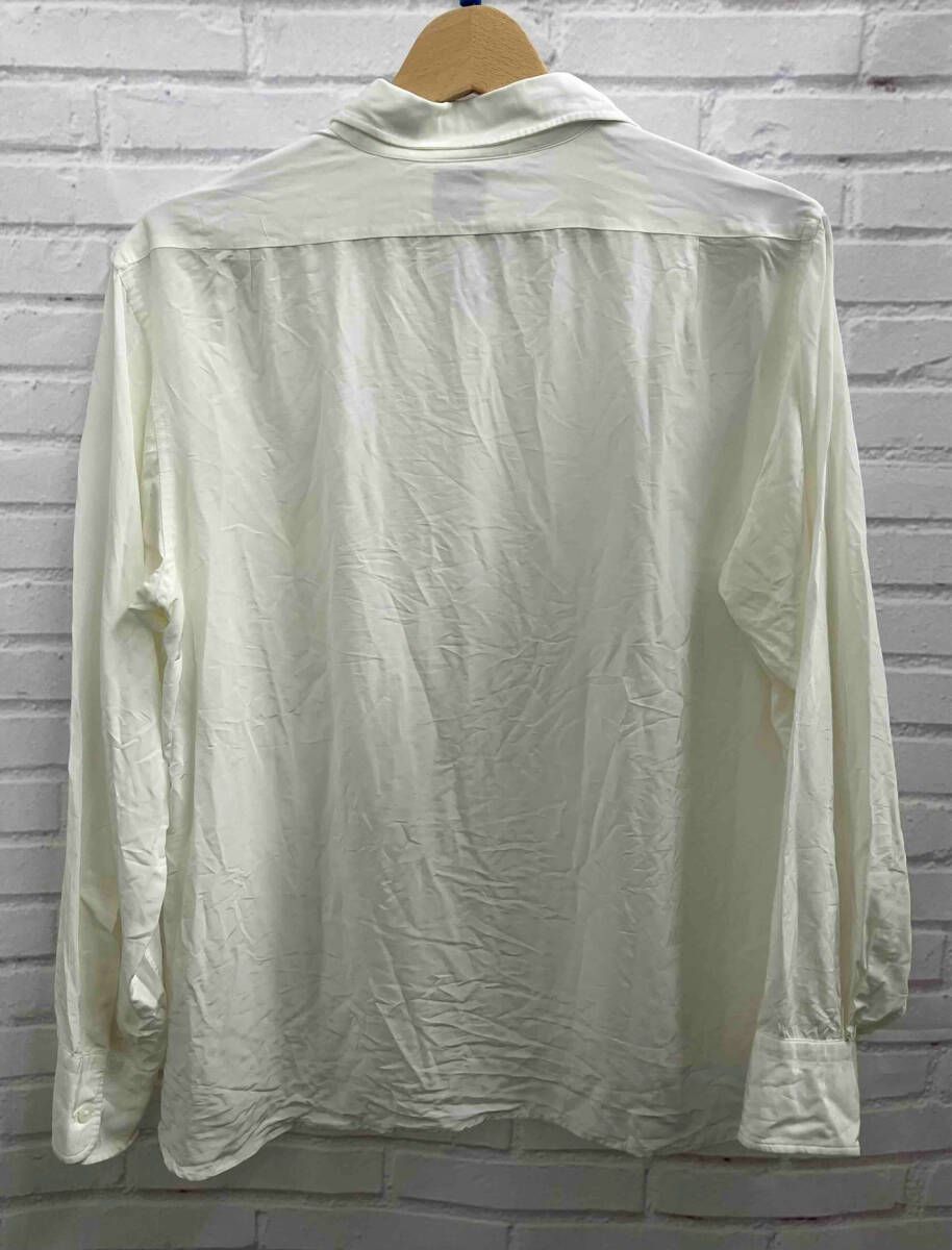 BRENT ブレント 長袖シャツ ホワイト 50s アセテートレーヨン 無地 ヴィンテージ 古着