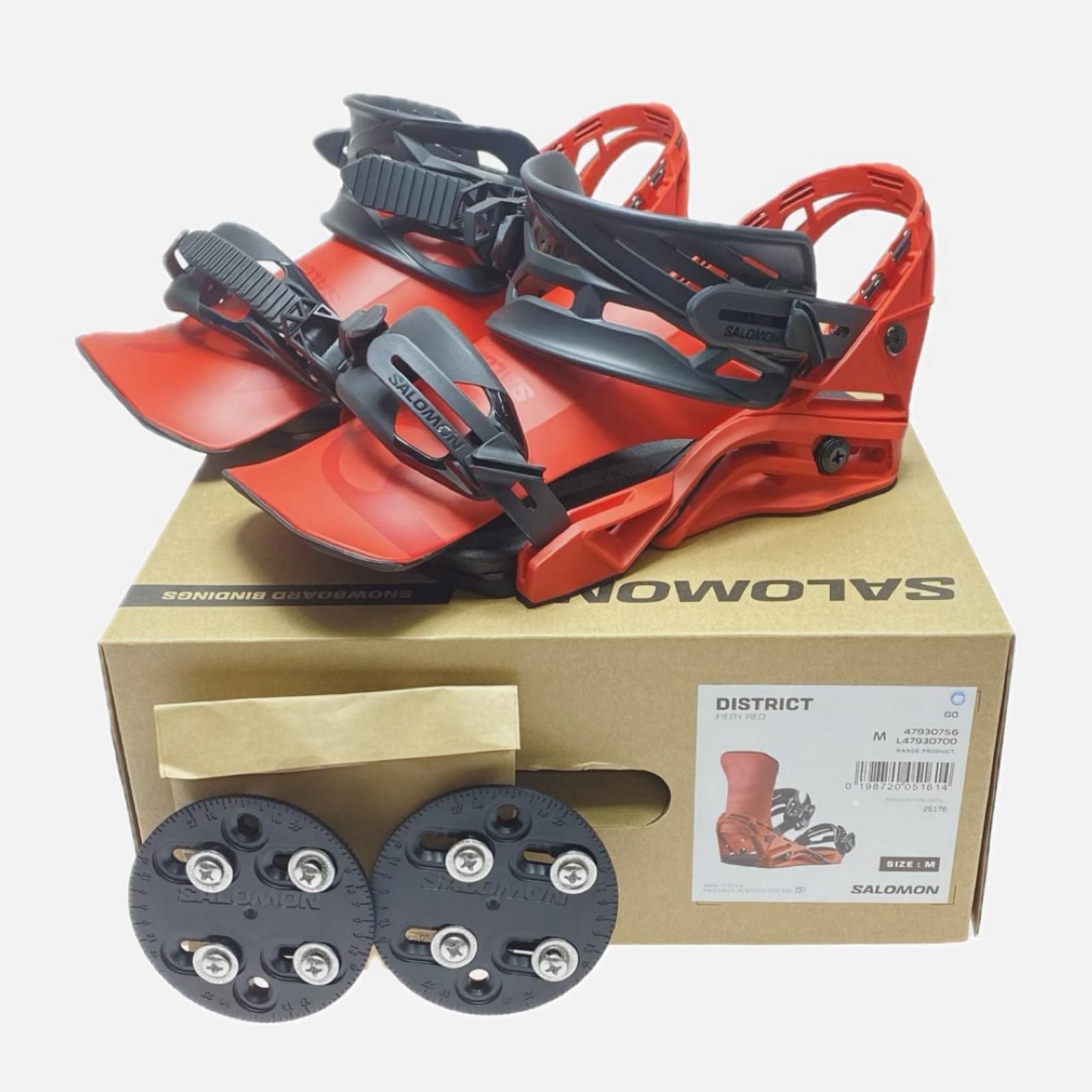 SALOMON レッド ビンディング SALOMON サロモン ビンディング SIZE M レッド 開封品(S) DISTRICT