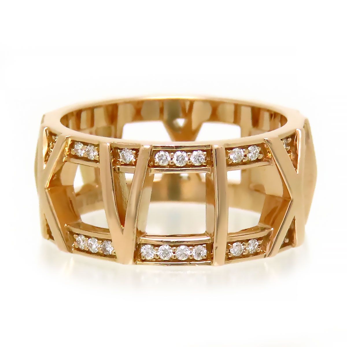 TIFFANY&Co. ティファニー アトラスオープン リング・指輪 K18イエローゴールド レディース 中古 ティファニー TIFFANY＆CO アトラス オープンリング 750PG ジュエリー