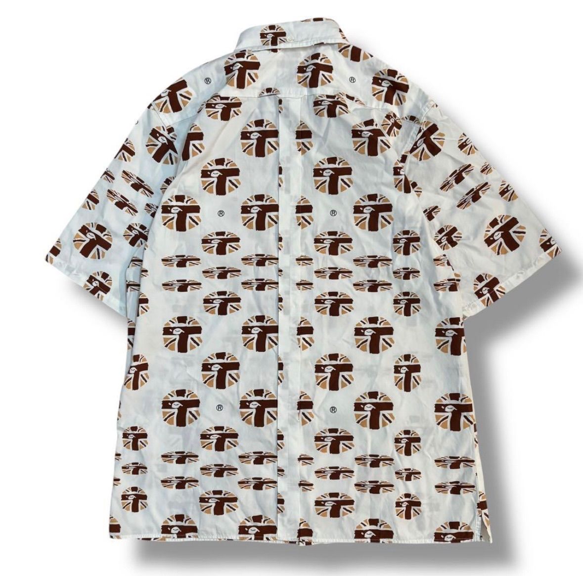 A BATHING APE ユニオンジャック エイプヘッド 総柄 半袖シャツ