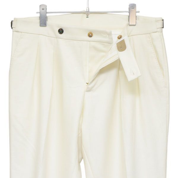 SCOTCHウールフランネル2インプリーツクロップドパンツ