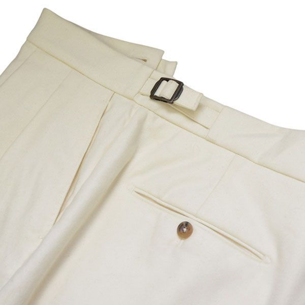  BERWICH ベルウィッチ SCOTCHウールフランネル2インプリーツクロップドパンツ Vb 1504 スラックス パンツ