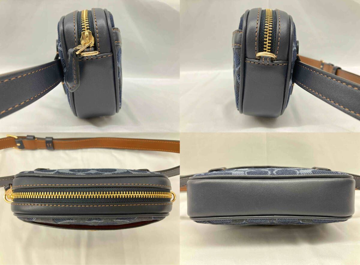 COACH コーチ ウエストバッグ ボディバッグ シグネチャーデニム×レザー ネイビー F58550 DECORATOM_COM_BR