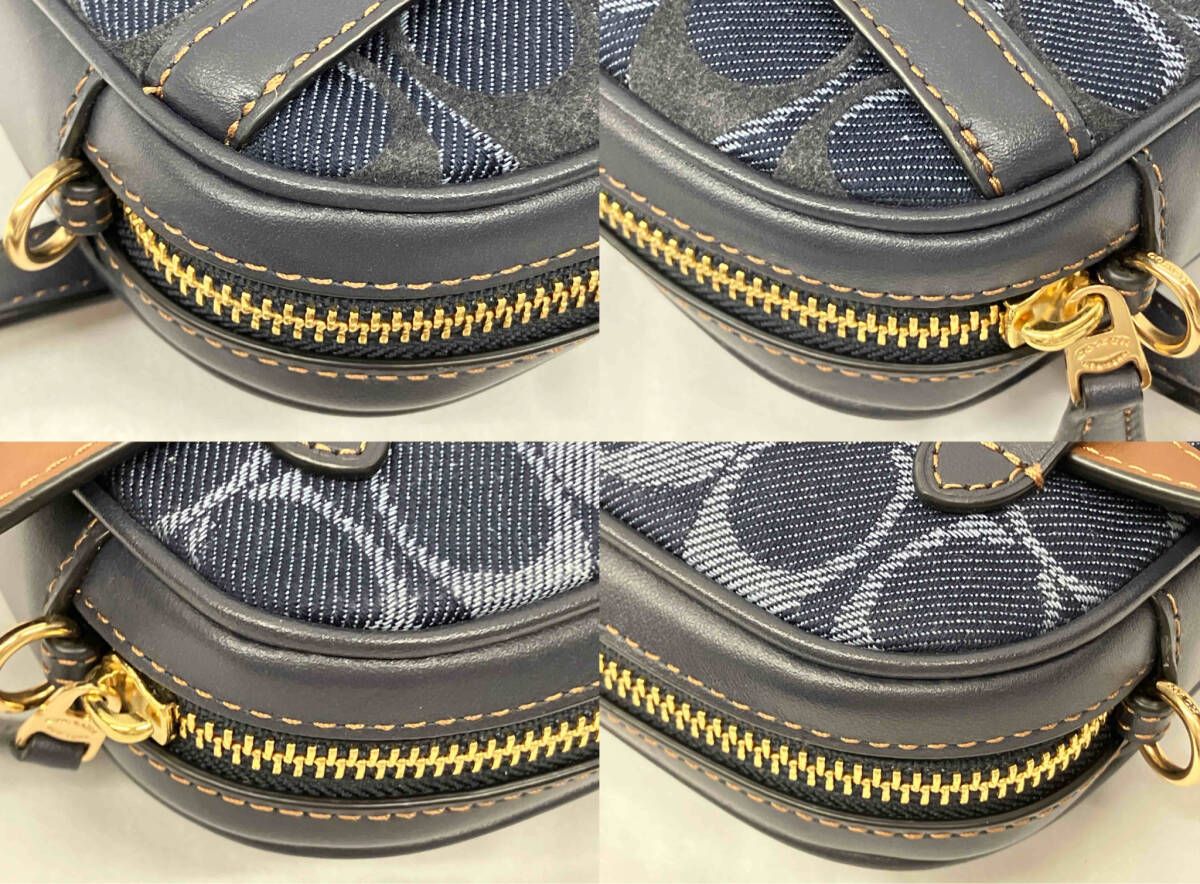 シグネチャーデニム×レザー ネイビー