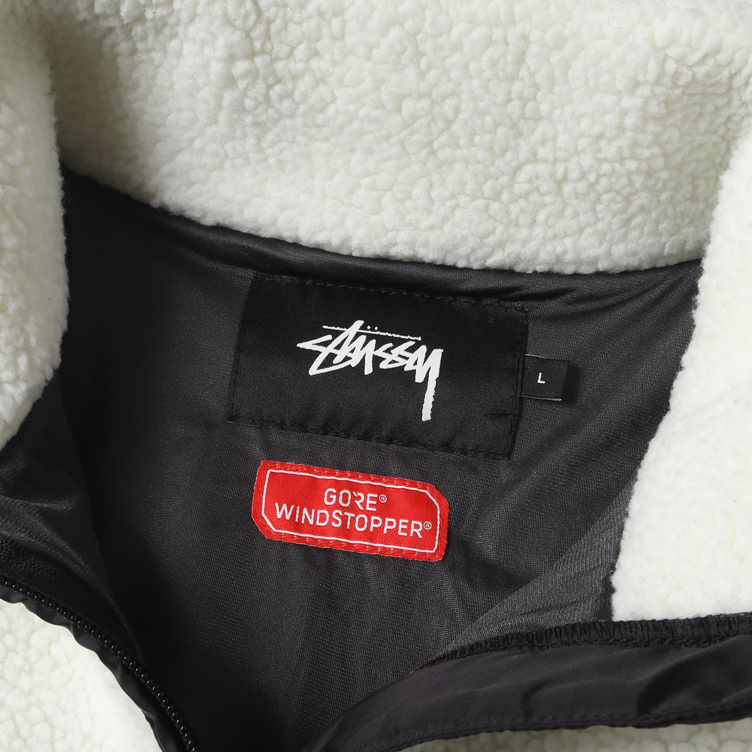 STUSSY ステューシー ジャケット サイズ:L GORE WINDSTOPPER シェルパ 