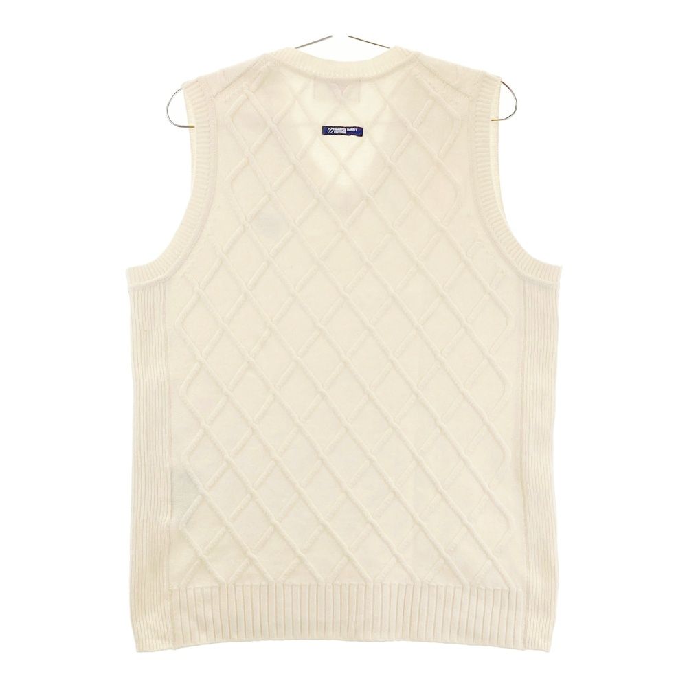マスターバニーエディション　4/M カシミヤ混　ニットベスト　ホワイト マスターバニーエディション 4/M カシミヤ混 ニットベスト ホワイト
