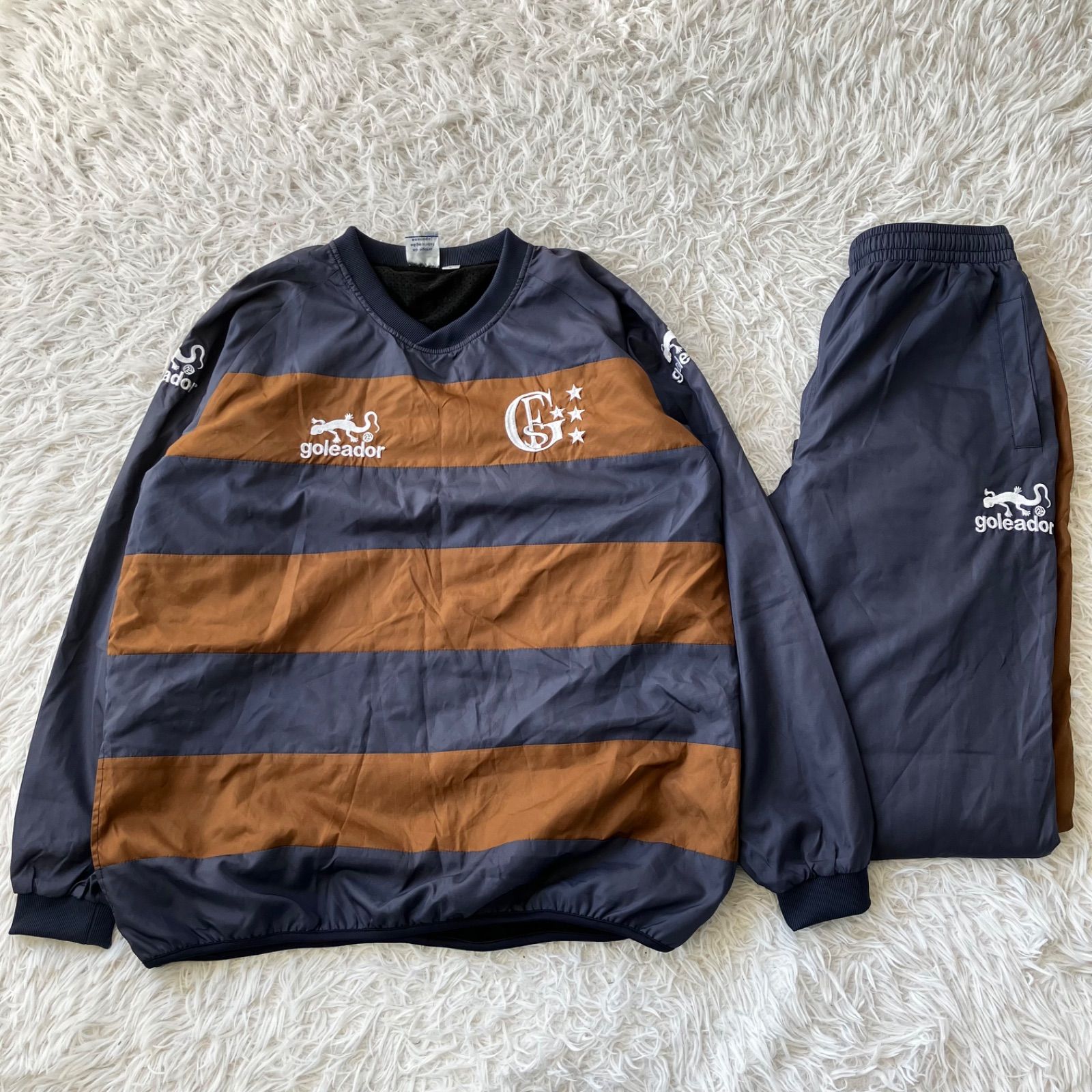 状態良 goleador 上下セット ウィンドブレーカー スポーツウェア Lサイズ 古着 3954