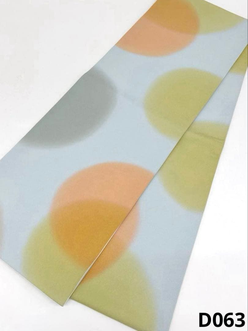 京袋帯 ぼかし 水玉 ドット 正絹 全通 D063