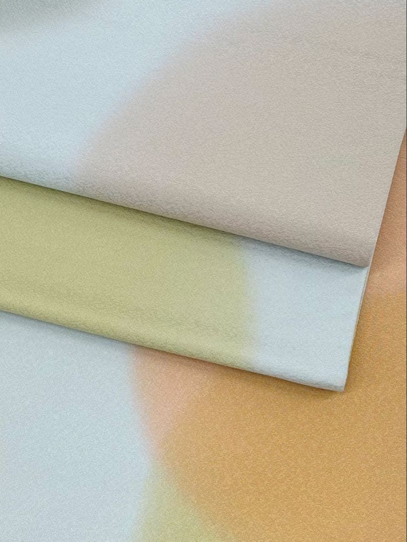 京袋帯 ぼかし 水玉 ドット 正絹 全通 D063