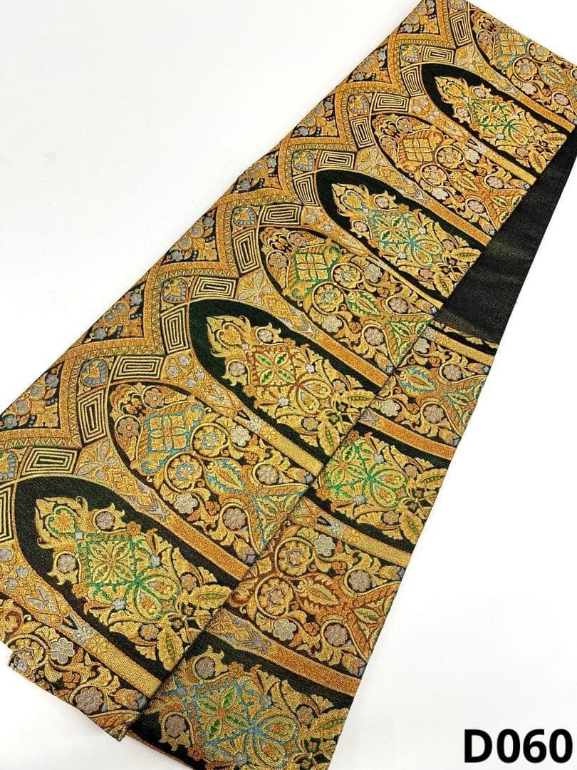 細密織 袋帯 玉虫色 キラキラ 正絹 六通 D060